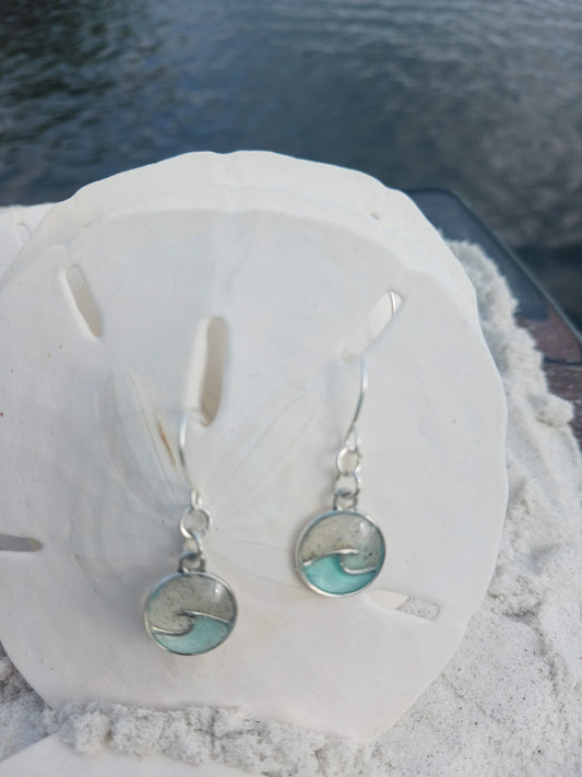 Thin Wave Earrings