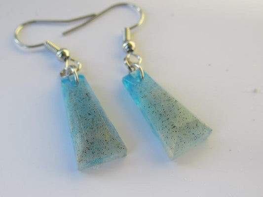 Trapezoid beach sand earrings